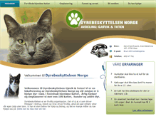 Tablet Screenshot of dyrebeskyttelsengt.no